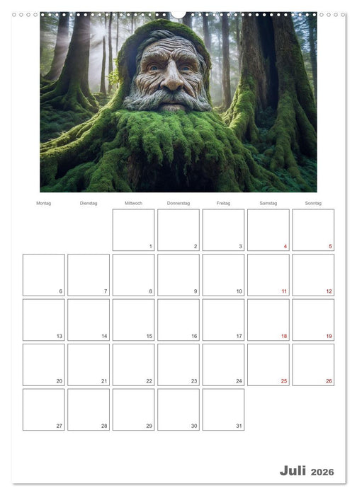 Der Zauberwald Eine geheimnisvolle Reise (CALVENDO Premium Wandkalender 2026)