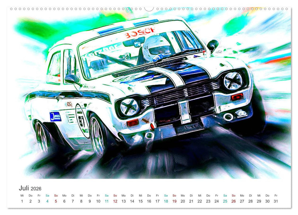 Kultautos - Capri und Escort (CALVENDO Premium Wandkalender 2026)