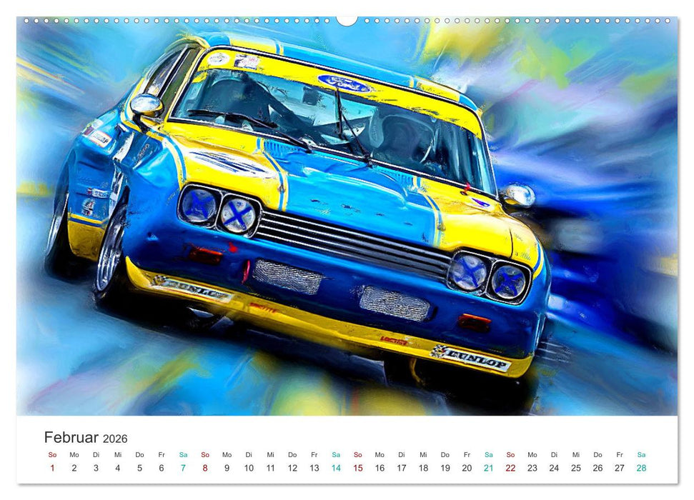 Kultautos - Capri und Escort (CALVENDO Wandkalender 2026)