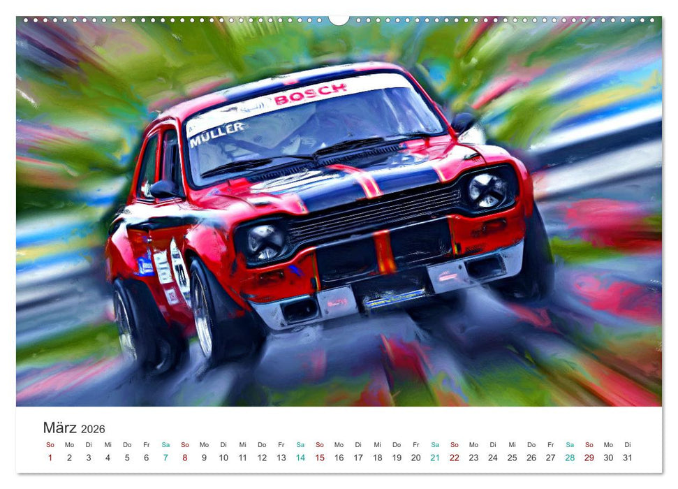 Kultautos - Capri und Escort (CALVENDO Wandkalender 2026)