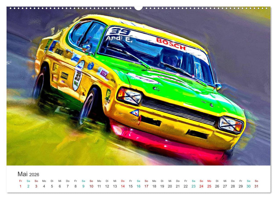 Kultautos - Capri und Escort (CALVENDO Wandkalender 2026)
