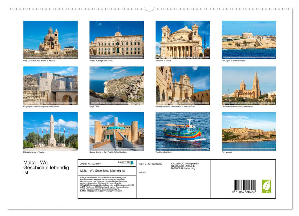 Malta - Wo Geschichte lebendig ist (CALVENDO Premium Wandkalender 2026)