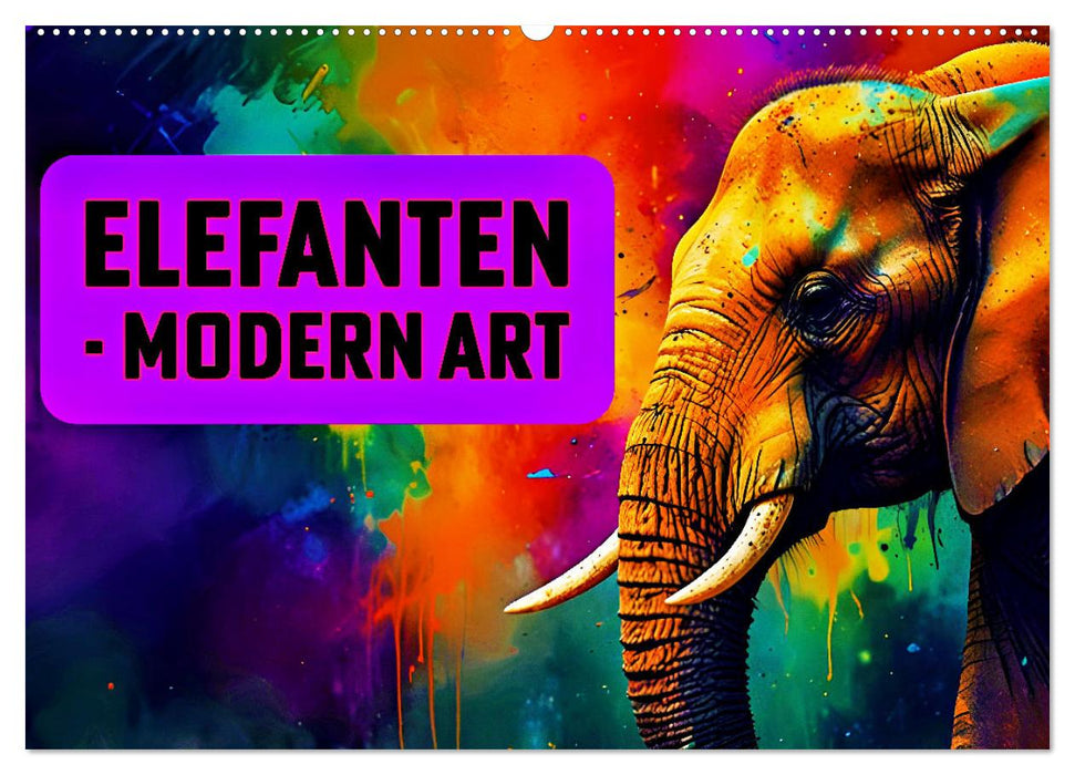 Elefanten - modern Art (CALVENDO Wandkalender 2026)