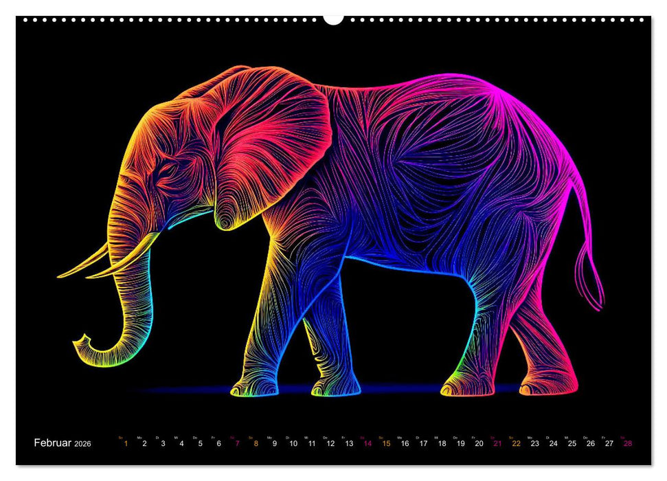 Elefanten - modern Art (CALVENDO Wandkalender 2026)
