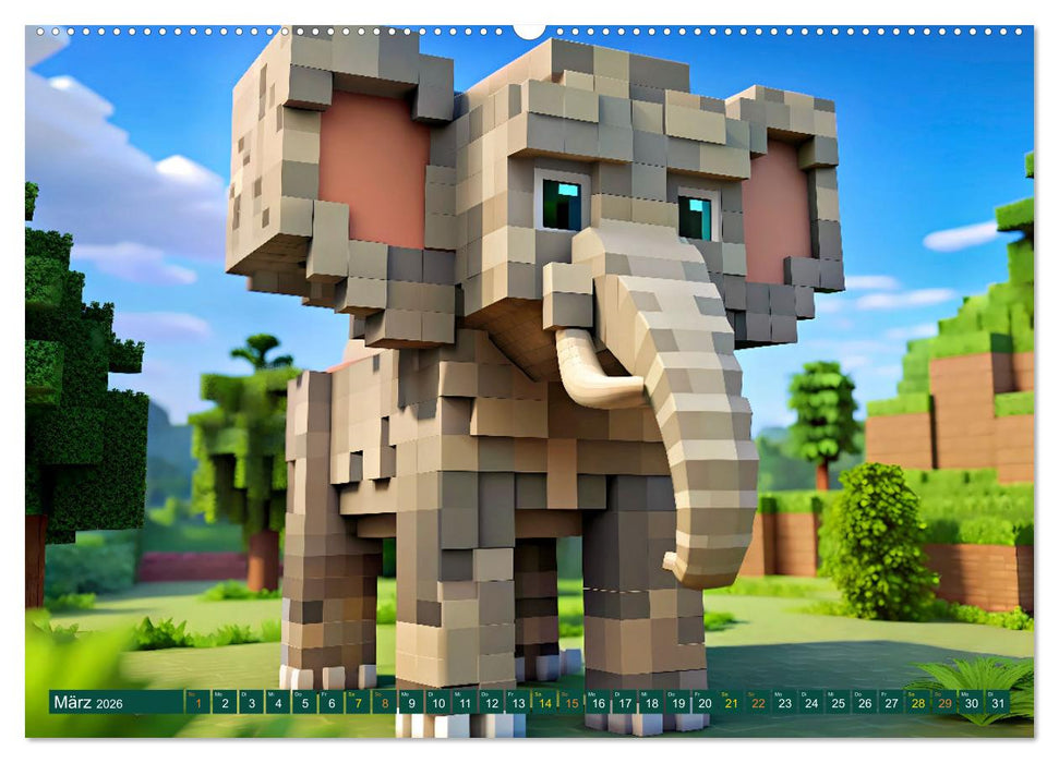 Elefanten - modern Art (CALVENDO Wandkalender 2026)