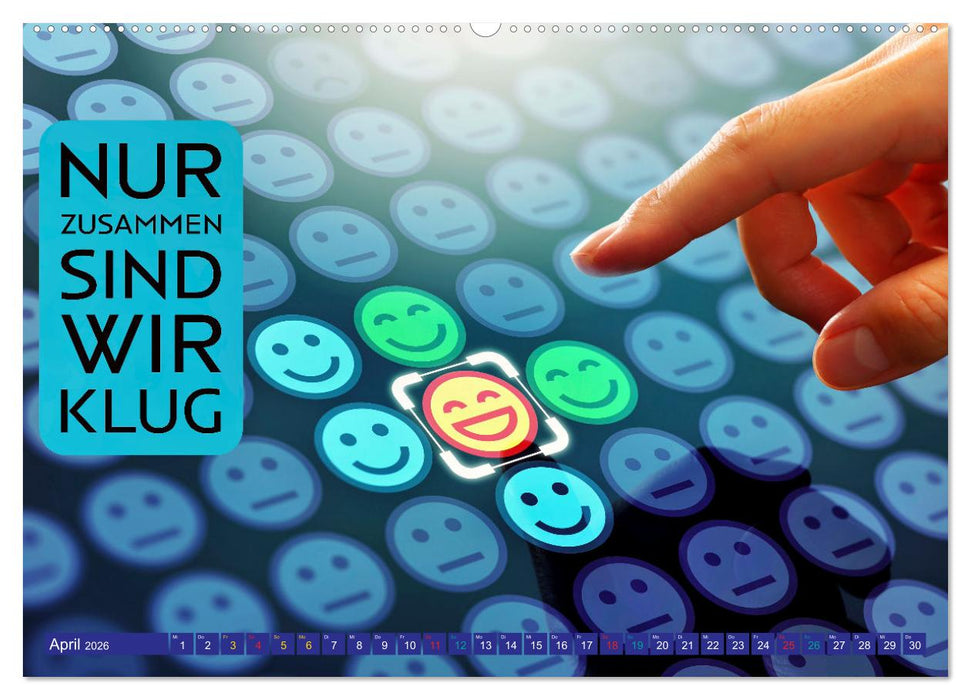 Gemeinsam sind wir stark - motivierende Sprüche über Teams (CALVENDO Premium Wandkalender 2026)