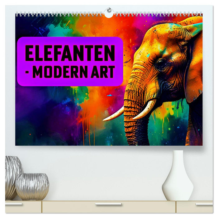 Elefanten - modern Art (CALVENDO Premium Wandkalender 2026)