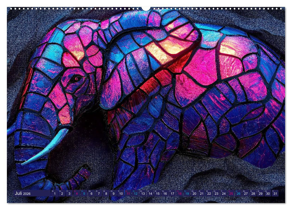 Elefanten - modern Art (CALVENDO Premium Wandkalender 2026)