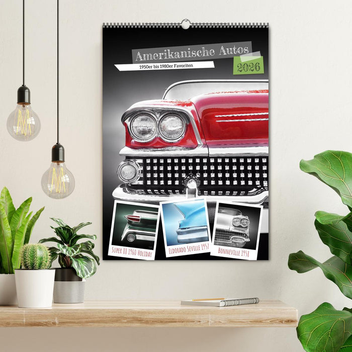 Amerikanische Autos 1950er bis 1980er Favoriten (CALVENDO Wandkalender 2026)