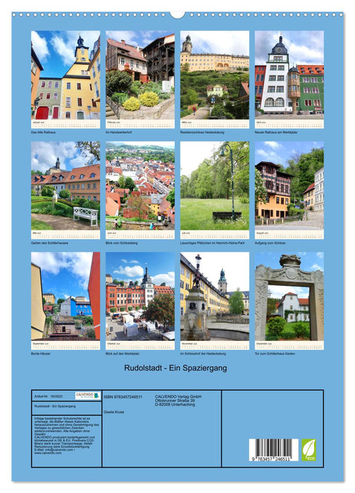 Rudolstadt - Ein Spaziergang (CALVENDO Premium Wandkalender 2026)