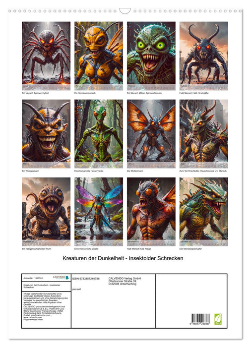 Kreaturen der Dunkelheit - Insektoider Schrecken (CALVENDO Wandkalender 2026)