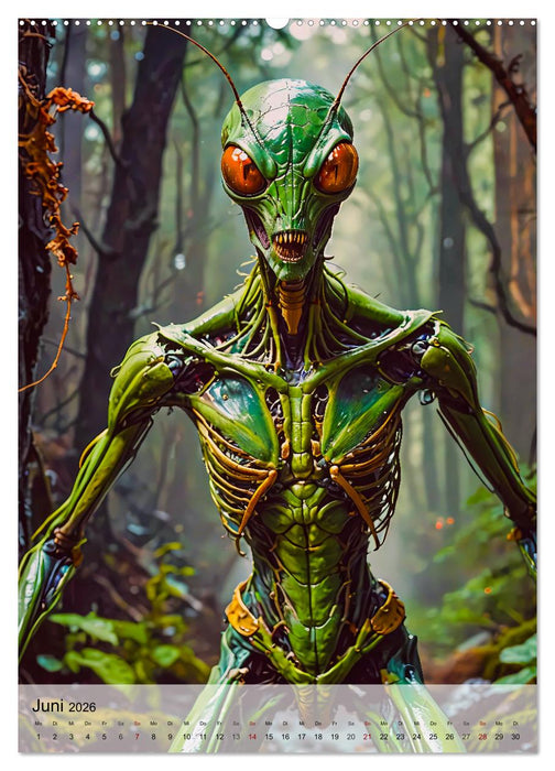 Kreaturen der Dunkelheit - Insektoider Schrecken (CALVENDO Wandkalender 2026)