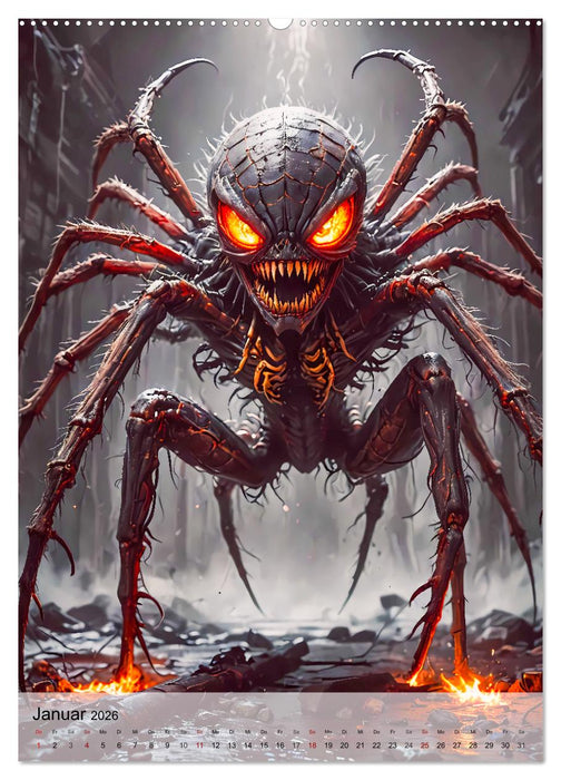 Kreaturen der Dunkelheit - Insektoider Schrecken (CALVENDO Premium Wandkalender 2026)