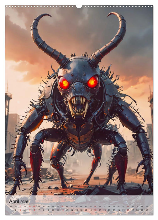 Kreaturen der Dunkelheit - Insektoider Schrecken (CALVENDO Premium Wandkalender 2026)
