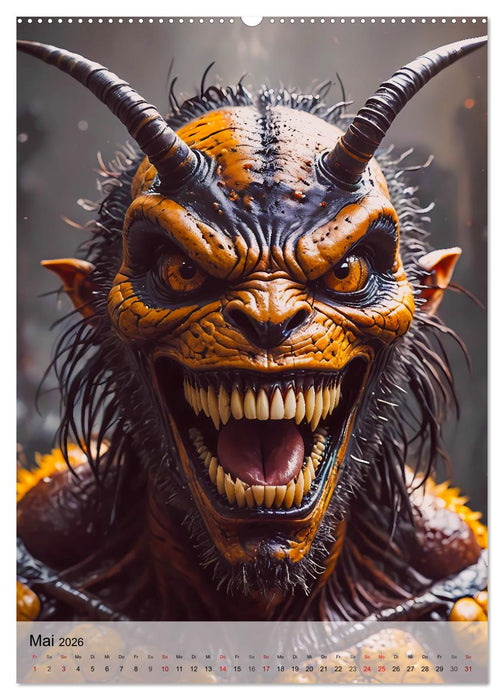 Kreaturen der Dunkelheit - Insektoider Schrecken (CALVENDO Premium Wandkalender 2026)