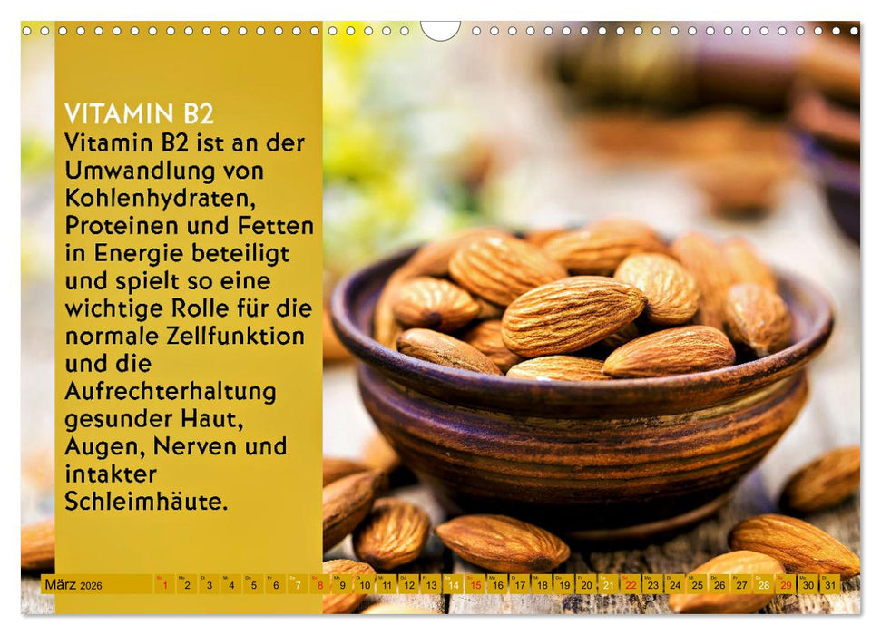 VITAMINE - Gesundheit aus der Natur (CALVENDO Wandkalender 2026)