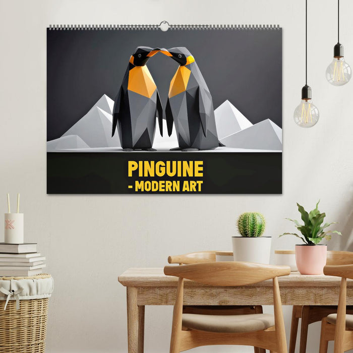 PINGUINE - modern Art (CALVENDO Wandkalender 2026)