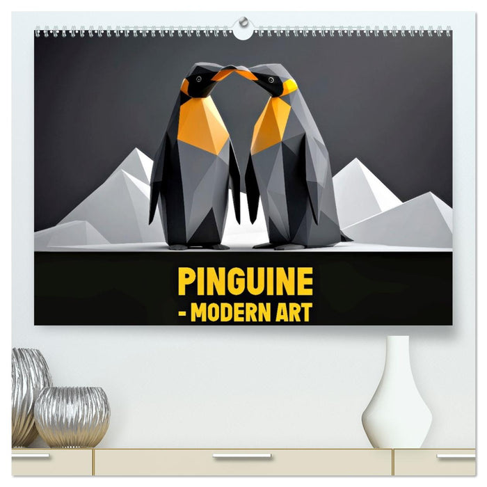 PINGUINE - modern Art (CALVENDO Premium Wandkalender 2026)