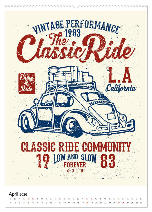 Automobile - nostalgische Poster (CALVENDO Wandkalender 2026)