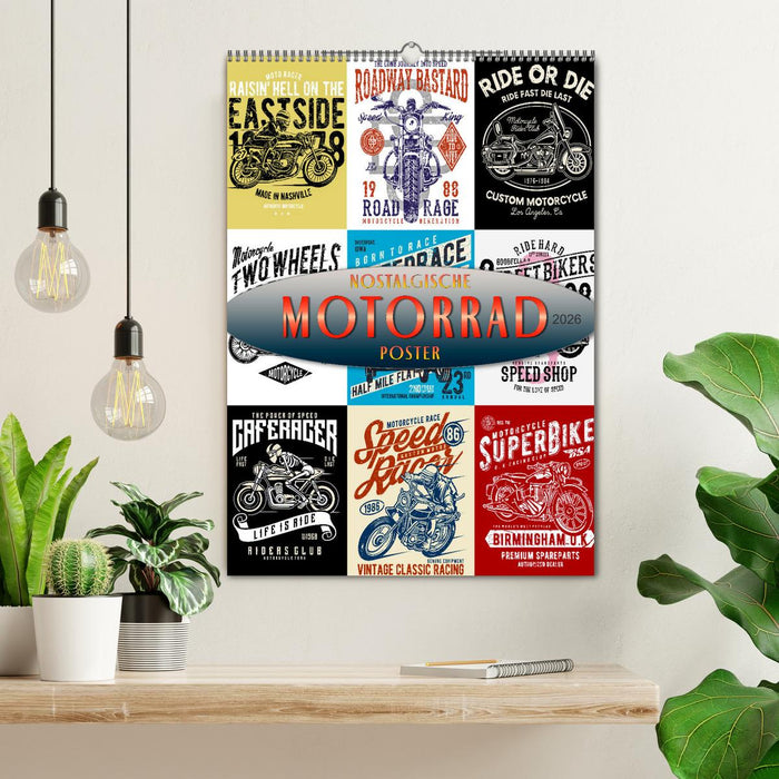 Motorrad - nostalgische Poster (CALVENDO Wandkalender 2026)