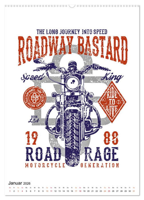 Motorrad - nostalgische Poster (CALVENDO Wandkalender 2026)