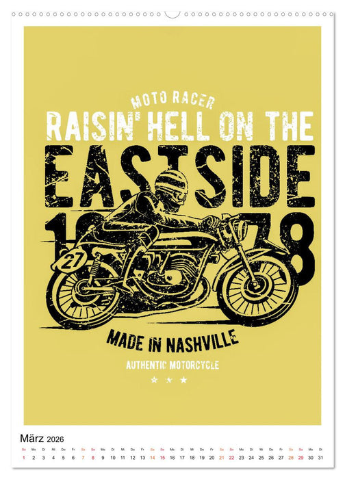 Motorrad - nostalgische Poster (CALVENDO Wandkalender 2026)