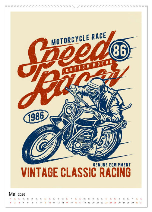 Motorrad - nostalgische Poster (CALVENDO Wandkalender 2026)