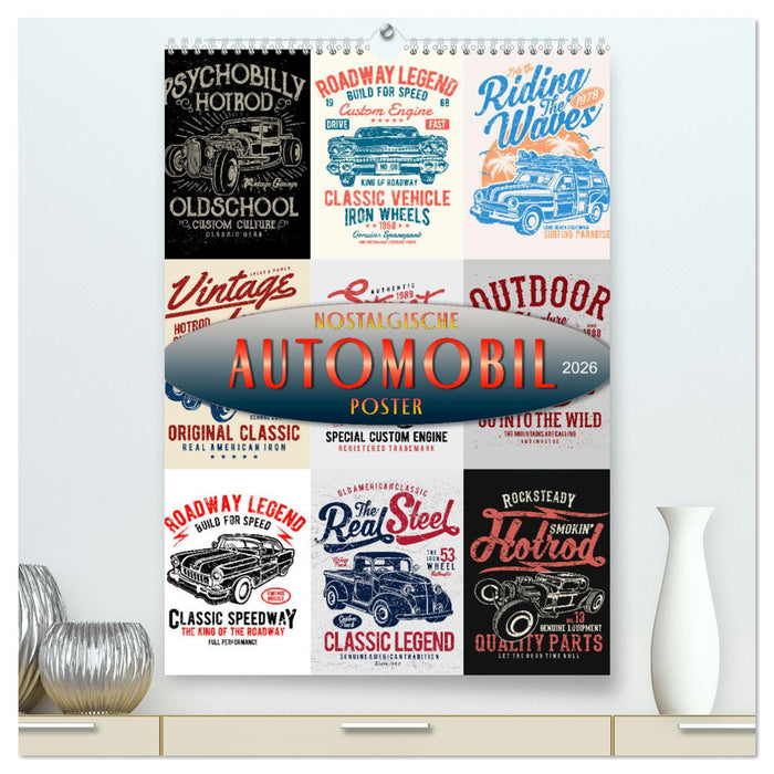Automobile - nostalgische Poster (CALVENDO Premium Wandkalender 2026)