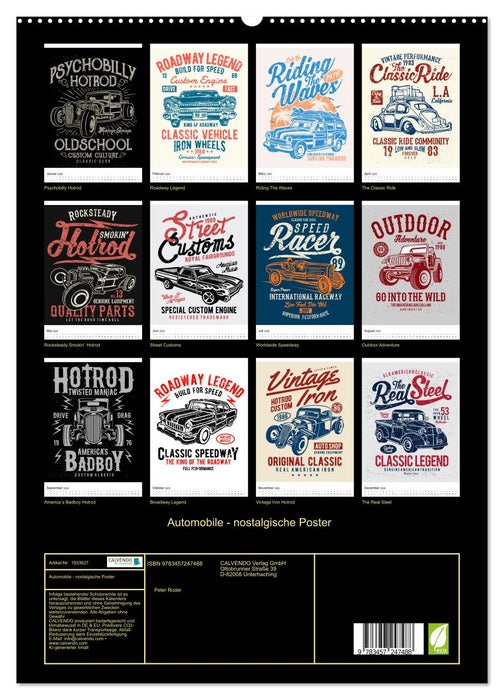 Automobile - nostalgische Poster (CALVENDO Premium Wandkalender 2026)