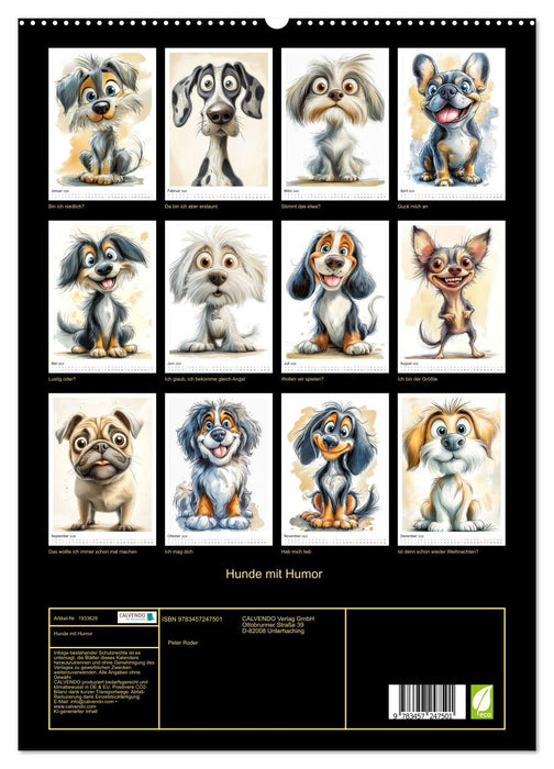 Hunde mit Humor (CALVENDO Premium Wandkalender 2026)