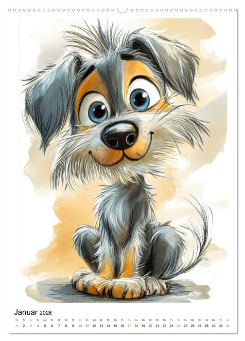 Hunde mit Humor (CALVENDO Premium Wandkalender 2026)