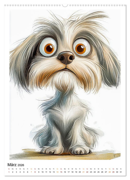 Hunde mit Humor (CALVENDO Premium Wandkalender 2026)