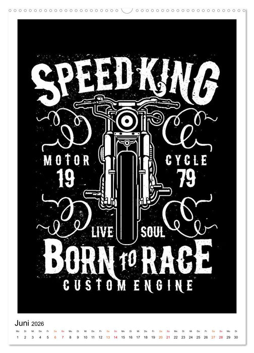 Motorrad - nostalgische Poster (CALVENDO Premium Wandkalender 2026)