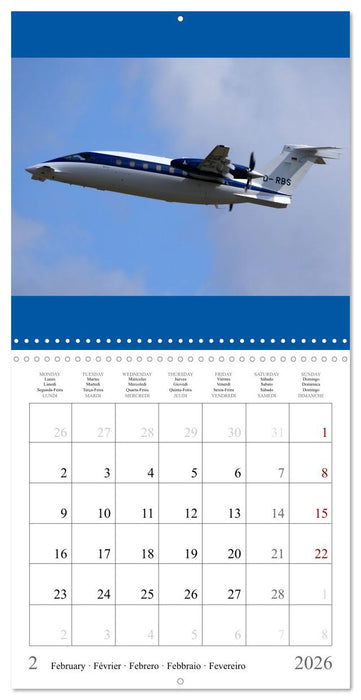 Airplanes in the blue sky (CALVENDO Monthly Calendar 2026)
