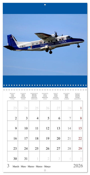 Airplanes in the blue sky (CALVENDO Monthly Calendar 2026)
