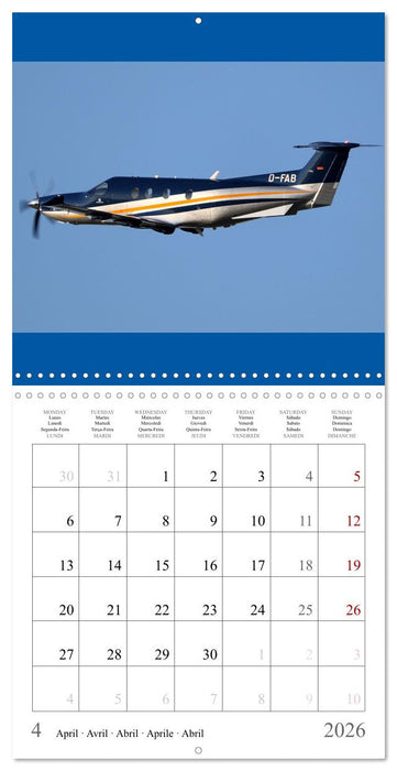 Airplanes in the blue sky (CALVENDO Monthly Calendar 2026)