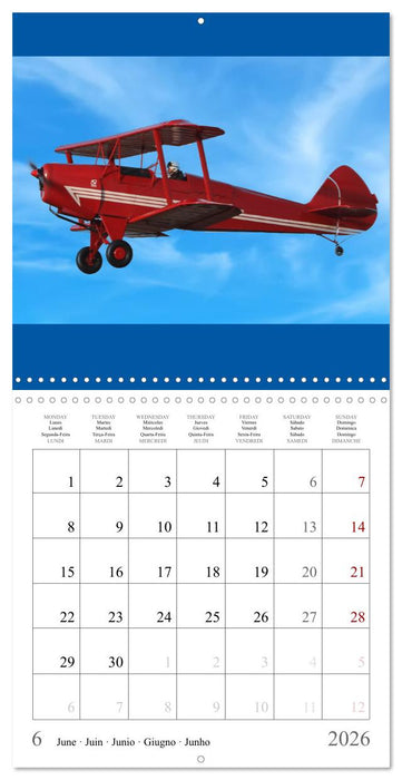 Airplanes in the blue sky (CALVENDO Monthly Calendar 2026)