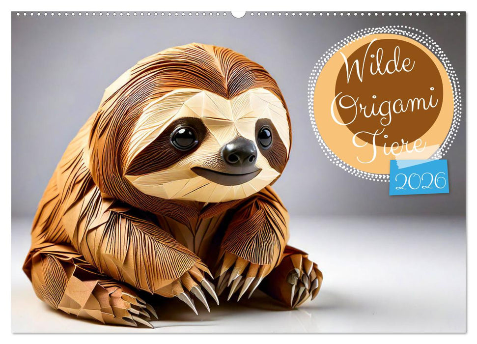 Wilde Origami Tiere (CALVENDO Wandkalender 2026)