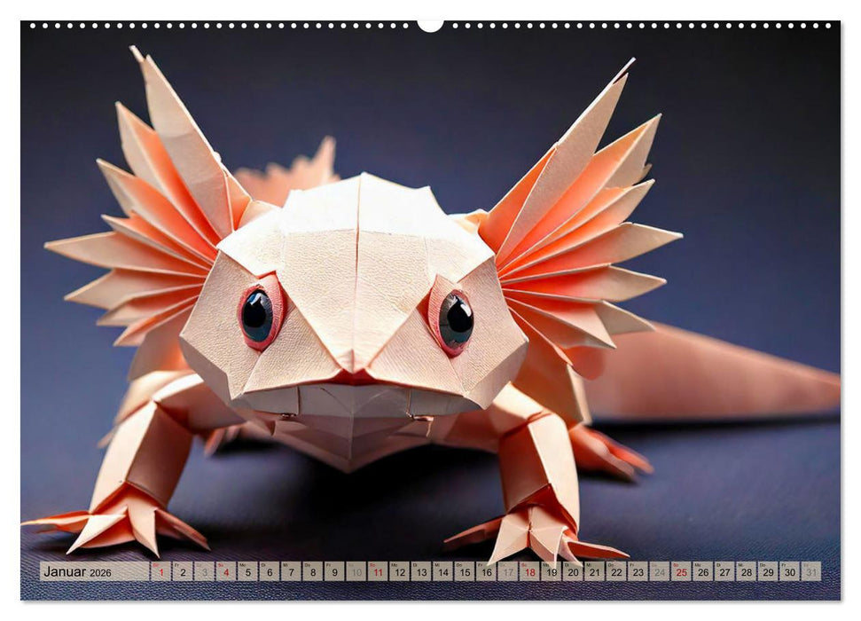 Wilde Origami Tiere (CALVENDO Premium Wandkalender 2026)