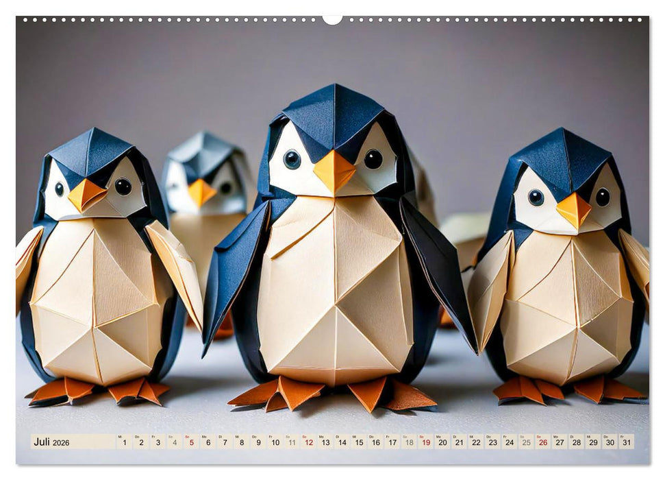 Wilde Origami Tiere (CALVENDO Premium Wandkalender 2026)