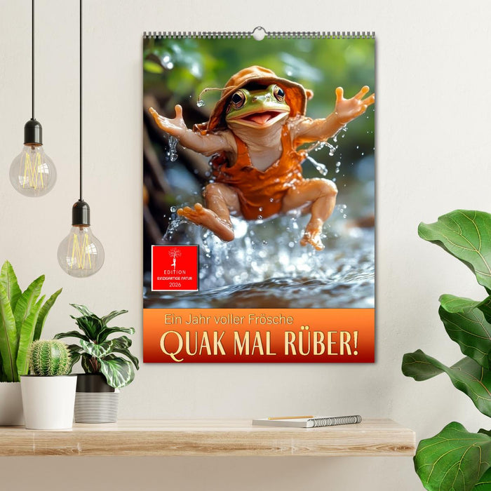 Quak mal rüber - ein Jahr voller Frösche (CALVENDO Wandkalender 2026)