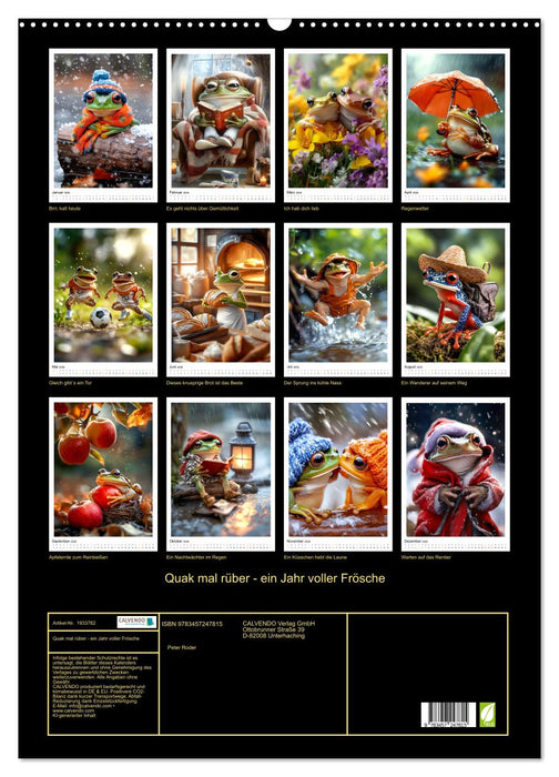 Quak mal rüber - ein Jahr voller Frösche (CALVENDO Wandkalender 2026)