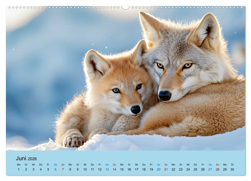 Tierkinder in Eis und Schnee (CALVENDO Wandkalender 2026)