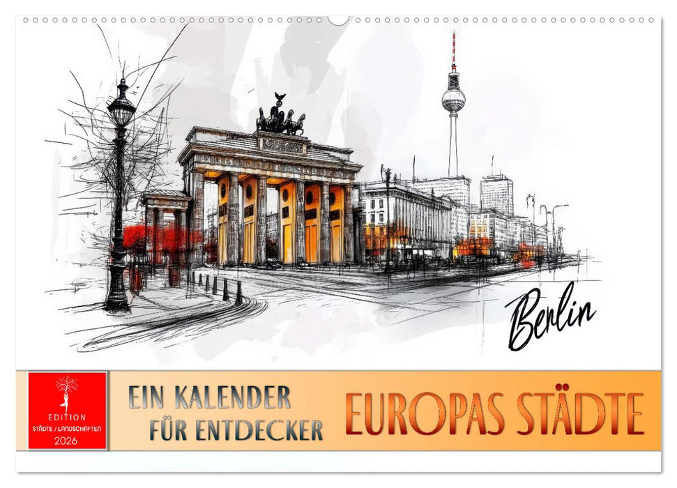 Europas Städte - ein Kalender für Entdecker (CALVENDO Wandkalender 2026)