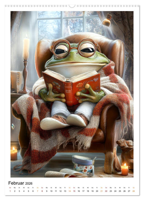 Quak mal rüber - ein Jahr voller Frösche (CALVENDO Premium Wandkalender 2026)