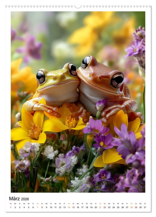 Quak mal rüber - ein Jahr voller Frösche (CALVENDO Premium Wandkalender 2026)