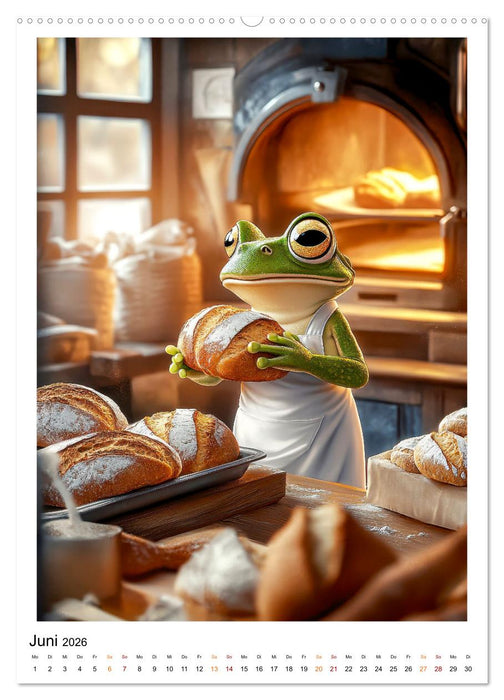 Quak mal rüber - ein Jahr voller Frösche (CALVENDO Premium Wandkalender 2026)