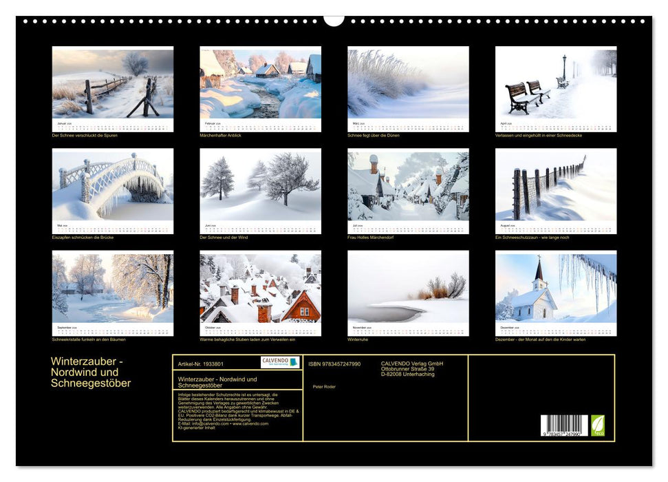 Winterzauber - Nordwind und Schneegestöber (CALVENDO Wandkalender 2026)