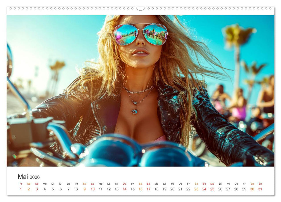 Frauen Power Motorrad (CALVENDO Wandkalender 2026)