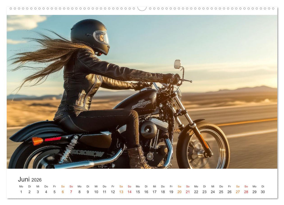 Frauen Power Motorrad (CALVENDO Wandkalender 2026)
